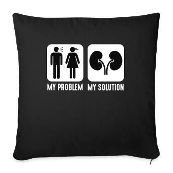 Dialysis Technician My Problem Medical Pictogram - Sofa pillowcase 17,3'' x 17,3'' (45 x 45 cm) - black - Front