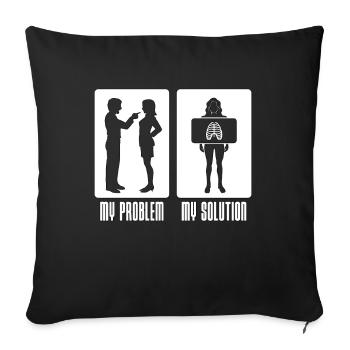 Xray Technician My Problem My Pictogram Mom Dad - Sofa pillowcase 17,3'' x 17,3'' (45 x 45 cm) - black - Front
