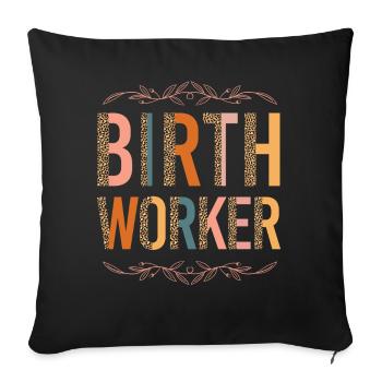 LD Labour And Delivery Nurse - Sofa pillowcase 17,3'' x 17,3'' (45 x 45 cm) - black - Front