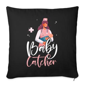 LD Labour And Delivery Nurse - Sofa pillowcase 17,3'' x 17,3'' (45 x 45 cm) - black - Front