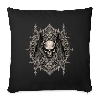 Gothik Okkult Satan Gotik Schwarze Szene Wicca - Sofakissenbezug 45 x 45 cm - Schwarz - Vorne