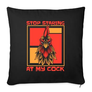 Stop Staring At My Cock Agriculture Organic Farmer - Sofa pillowcase 17,3'' x 17,3'' (45 x 45 cm) - black - Front