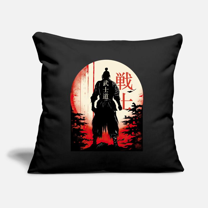 Bushido Code Samurai Japanese Warrior Kanji Sofakissenbezug 45 x 45 cm
