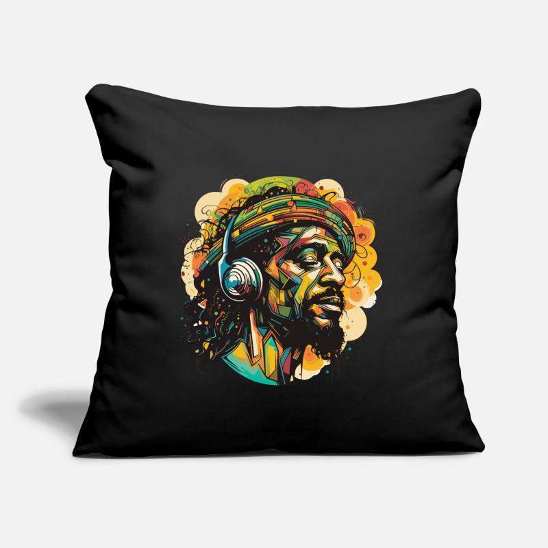 Reggae Man, Reggae Music, Reggae Feeling, Reggae, Sofa pillowcase 17,3'' x 17,3'' (45 x 45 cm)