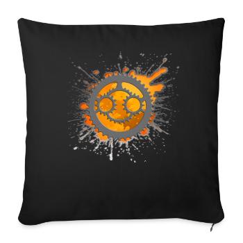 Bicycle Mountain Bike MTB Gift, Gift Idea - Sofa pillowcase 17,3'' x 17,3'' (45 x 45 cm) - black - Front