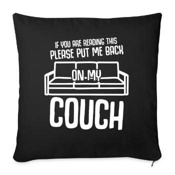 Couch Sofa - Sofa pillowcase 17,3'' x 17,3'' (45 x 45 cm) - black - Front