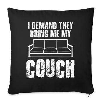 Sofa Couch - Sofa pillowcase 17,3'' x 17,3'' (45 x 45 cm) - black - Front