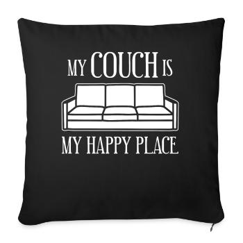 Sofa Joke Couch - Sofa pillowcase 17,3'' x 17,3'' (45 x 45 cm) - black - Front