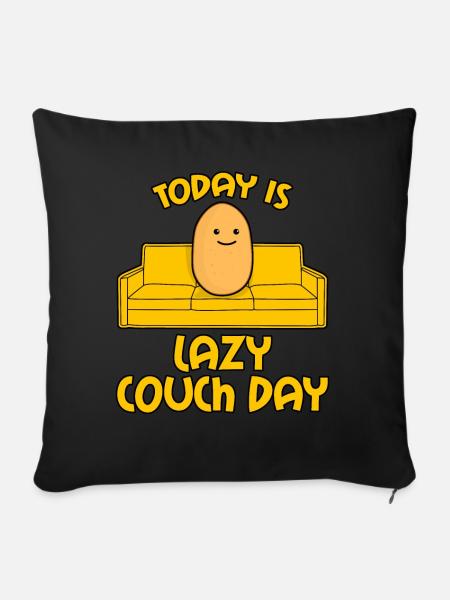 Potato Couch Sofa - Sofakissenbezug 45 x 45 cm - Schwarz