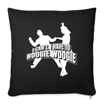 Boogie Woogie Dancing Swing - Sofa pillowcase 17,3'' x 17,3'' (45 x 45 cm) - black - Front