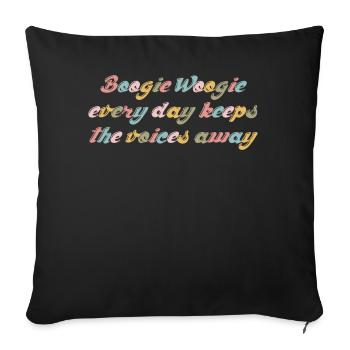 Boogie Woogie Joke Dancing Swing - Sofakissenbezug 45 x 45 cm - Schwarz - Vorne