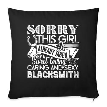 Blacksmith Taken By Sexy Blacksmith - Sofa pillowcase 17,3'' x 17,3'' (45 x 45 cm) - black - Front