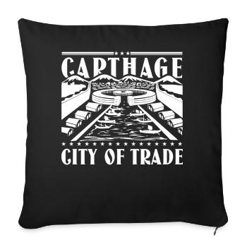 Carthage Cité de Commerce - Housse de coussin décorative 45 x 45 cm - noir - Devant