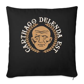 Carthago Delenda Est - Housse de coussin décorative 45 x 45 cm - noir - Devant