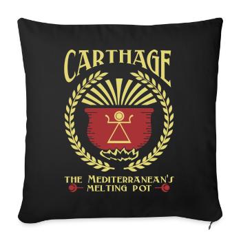 Carthage, le creuset de la Méditerranée - Housse de coussin décorative 45 x 45 cm - noir - Devant