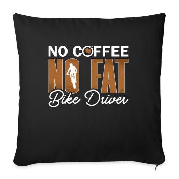 Fat Bike No Coffee No Fat Road Bike Coffee Lover - Sofa pillowcase 17,3'' x 17,3'' (45 x 45 cm) - black - Front