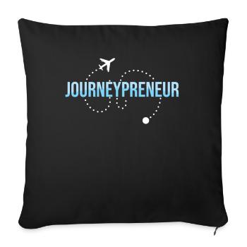 Journey Preneur Travel Agency - Sofa pillowcase 17,3'' x 17,3'' (45 x 45 cm) - black - Front