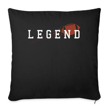 Vol d’étoiles de football légendaire - Housse de coussin décorative 45 x 45 cm - noir - Devant