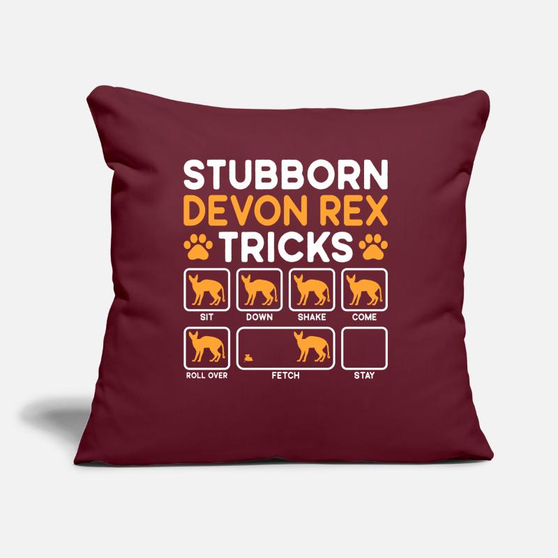 Stubborn Tricks Devon Rex Cat Sofa pillowcase 17,3'' x 17,3'' (45 x 45 cm)