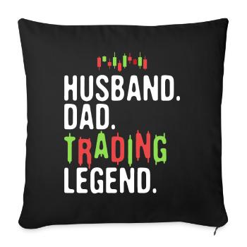 Mari Papa Légende du commerce - Housse de coussin décorative 45 x 45 cm - noir - Devant