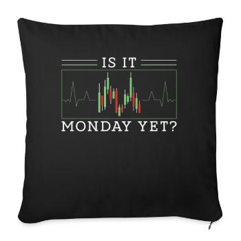 Est-ce déjà lundi ? - Housse de coussin décorative 45 x 45 cm - noir - Devant