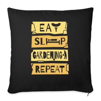 Jardinier Agriculteur Paysagiste Jardinier - Housse de coussin décorative 45 x 45 cm - noir - Devant