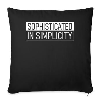 Sophisticated In Simplicity Simple Minimalism Love - Sofakissenbezug 45 x 45 cm - Schwarz - Vorne