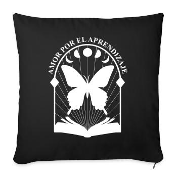 Love For Learning Butterfly Bookworm Fiction Books - Sofakissenbezug 45 x 45 cm - Schwarz - Vorne