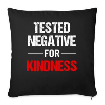 Kindness - warmth of heart - Sofa pillowcase 17,3'' x 17,3'' (45 x 45 cm) - black - Front