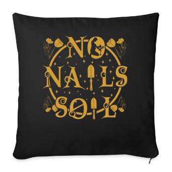 no nails Soil - Sofa pillowcase 17,3'' x 17,3'' (45 x 45 cm) - black - Front