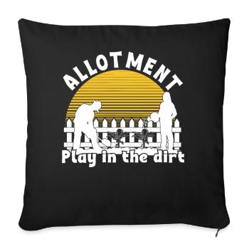 Allotment Play in the dirt - Sofa pillowcase 17,3'' x 17,3'' (45 x 45 cm) - black - Front