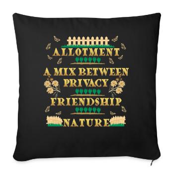 Lotissement : un mélange entre intimité Amitié Nature - Housse de coussin décorative 45 x 45 cm - noir - Devant