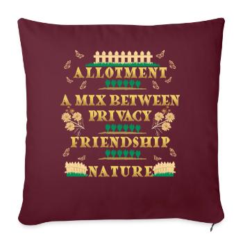 Allotment a mix between privacy Friendship Nature - Sofa pillowcase 17,3'' x 17,3'' (45 x 45 cm) - burgundy - Front