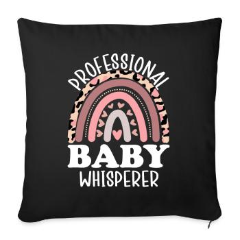 Professional Baby Whisperer Childbirth Maternity - Sofa pillowcase 17,3'' x 17,3'' (45 x 45 cm) - black - Front