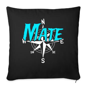 Maat Boots Crew Skipper Segler Kapitän - Sofakissenbezug 45 x 45 cm - Schwarz - Vorne