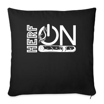 Cigar Smoking Cigar Smoking Herf On - Sofa pillowcase 17,3'' x 17,3'' (45 x 45 cm) - black - Front
