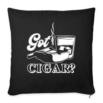 Cigar Smoking Cigar Smoking Got Cigar - Sofa pillowcase 17,3'' x 17,3'' (45 x 45 cm) - black - Front
