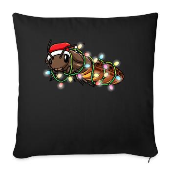 Madagascar Hissing Cockroach Christmas Insect - Sofa pillowcase 17,3'' x 17,3'' (45 x 45 cm) - black - Front