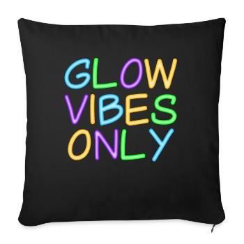 Only Bright Vibes - Positive Thinking - Sofa pillowcase 17,3'' x 17,3'' (45 x 45 cm) - black - Front