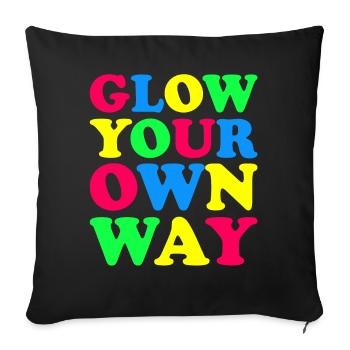 Brillez à votre façon - Colorful Fun - Housse de coussin décorative 45 x 45 cm - noir - Devant
