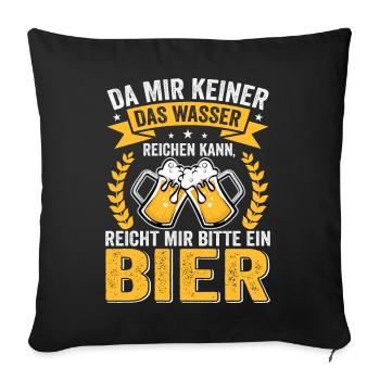 Drôle De Bière Dicton, Festival De Concert De Fête - Housse de coussin décorative 45 x 45 cm - noir - Devant
