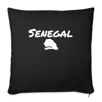 Senegal Map Senegalese - Sofa pillowcase 17,3'' x 17,3'' (45 x 45 cm) - black - Front