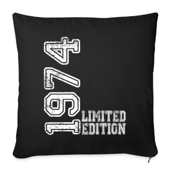Édition limitée 1974 - Housse de coussin décorative 45 x 45 cm - noir - Devant