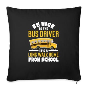 Bus Driver Bus Driver Bus Schuhlbus Gift - Sofa pillowcase 17,3'' x 17,3'' (45 x 45 cm) - black - Front