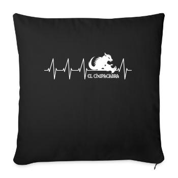 Cryptozoologists Chupacabra Creatures Heartbeat - Sofa pillowcase 17,3'' x 17,3'' (45 x 45 cm) - black - Front