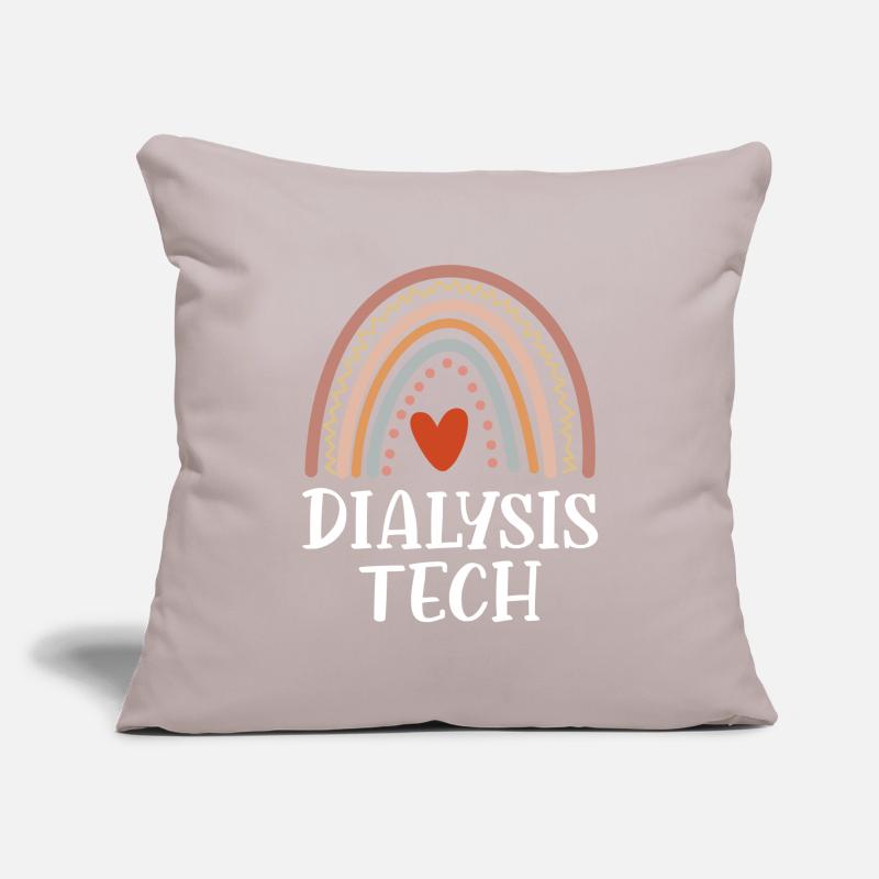 Technicien de dialyse Tech Care Tech Technicien en dialyse Drôle Housse de coussin décorative 45 x 45 cm