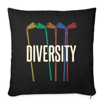 Golf Club Diversity Golf Course - Sofa pillowcase 17,3'' x 17,3'' (45 x 45 cm) - black - Front