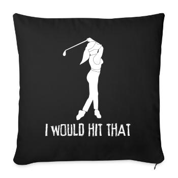 Golf Club Golf Ball Golfer - Sofa pillowcase 17,3'' x 17,3'' (45 x 45 cm) - black - Front