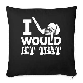 Golf Ball Golfer Golf Club - Sofa pillowcase 17,3'' x 17,3'' (45 x 45 cm) - black - Front
