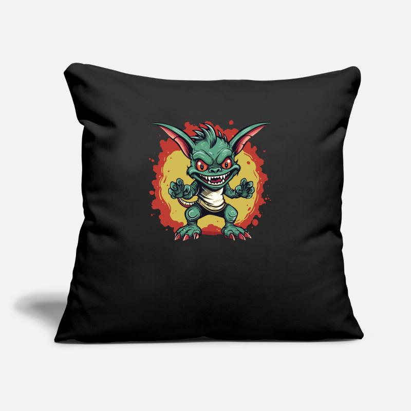 Cryptozoologistes Chupacabra Créatures Cartoony Housse de coussin décorative 45 x 45 cm